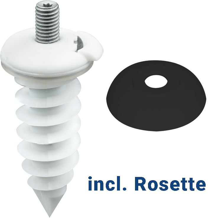 Isolierdübel-System ID-RS | im Set incl. farbiger Rosette| VE zu 40 Stück